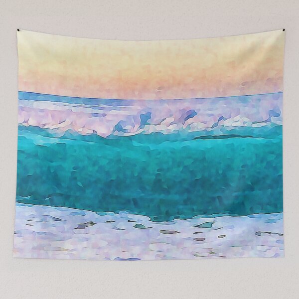 Item preview, Ocean Waves Impressionist Watercolor Style Art designed and sold by iASunshine.