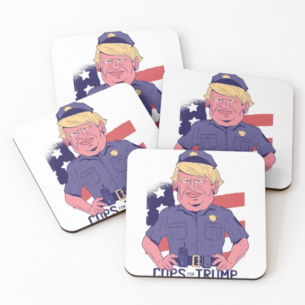 Item preview, Cops For Trump, Officially Licensed And Copyrighted Trump Comic Character, POTUS, President Of The United Sates, American Flag, USA Flag, Donald Trump, Trump 2020 designed and sold by LoveGiftHub.