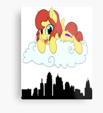 Kansas City Bronies Skyline Design Metal Print