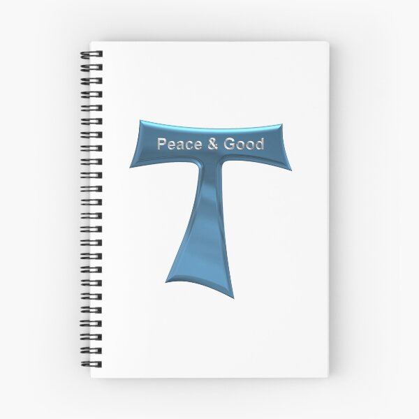 Item preview, Franciscan Tau Cross Peace and Good  Blue and Silver Metallic designed and sold by Artist4God.