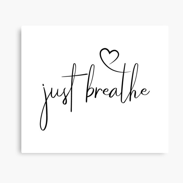 Item preview, Just Breathe | Simple Calligraphy with a heart designed and sold by BeYoonik.