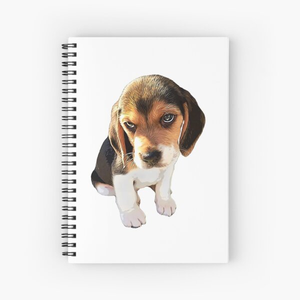 Chiot beagle, mini cahier spirale, 240 pages, Fr