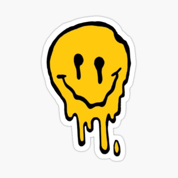 Item preview, Melting smiling face designed and sold by stickerlickers-.