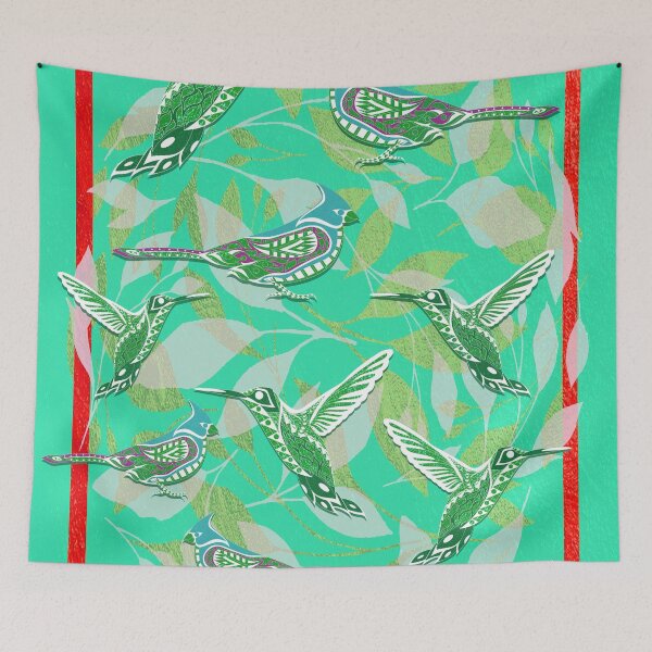 Item preview, kawaii floral mockingbird mexican patterns ecopop designed and sold by jorgelebeau.