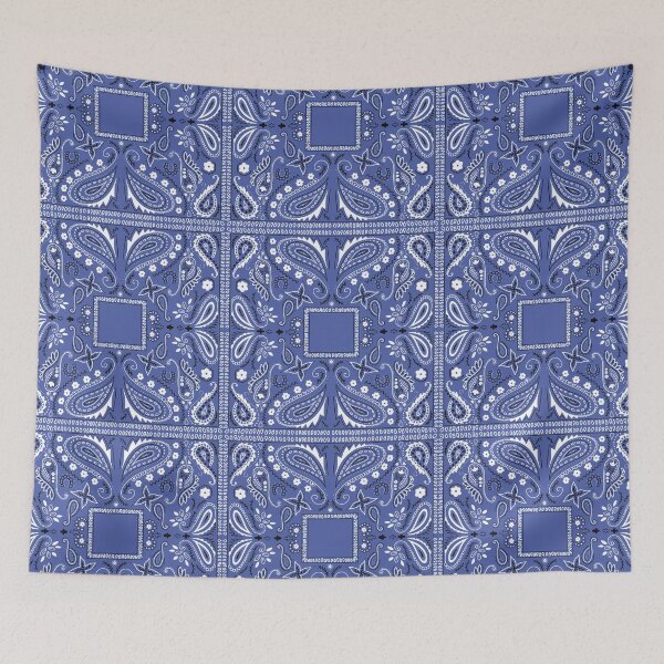 Item preview, Blue paisley bandana pattern designed and sold by AfricanDesign.