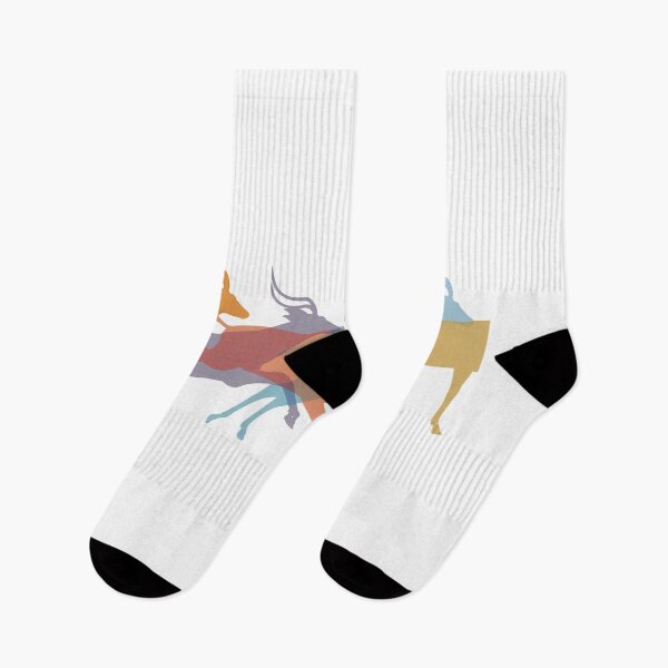 Item preview, Running Watercolor Multicolored Deer designed and sold by sillyaprons.