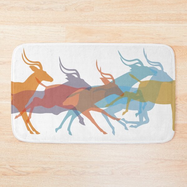 Item preview, Running Watercolor Multicolored Deer designed and sold by sillyaprons.