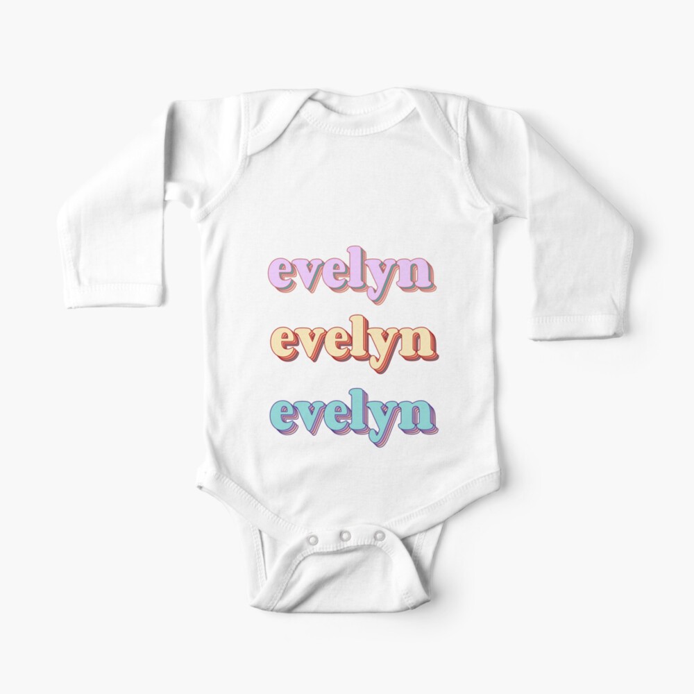Evelyn Word Art Baby One Piece By Arexus Redbubble