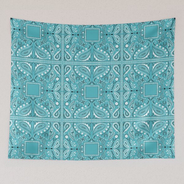 Item preview, Blue paisley bandana pattern designed and sold by AfricanDesign.