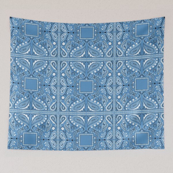 Item preview, Blue paisley bandana pattern designed and sold by AfricanDesign.