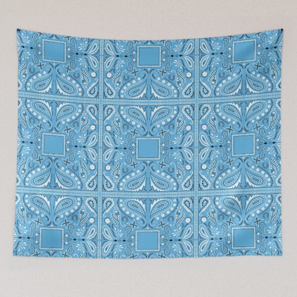 Item preview, Blue paisley bandana pattern designed and sold by AfricanDesign.