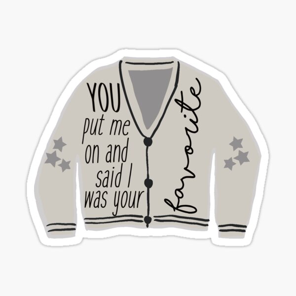 Cardigan Taylor Swift  Sticker for Sale by createdbymolly