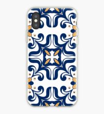 Old floral tiles background iPhone-Hülle & Cover