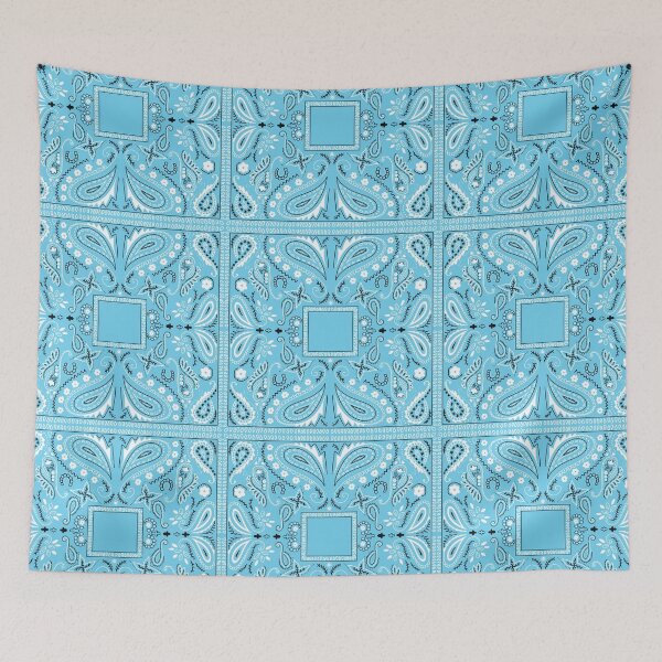 Item preview, Blue paisley bandana pattern designed and sold by AfricanDesign.