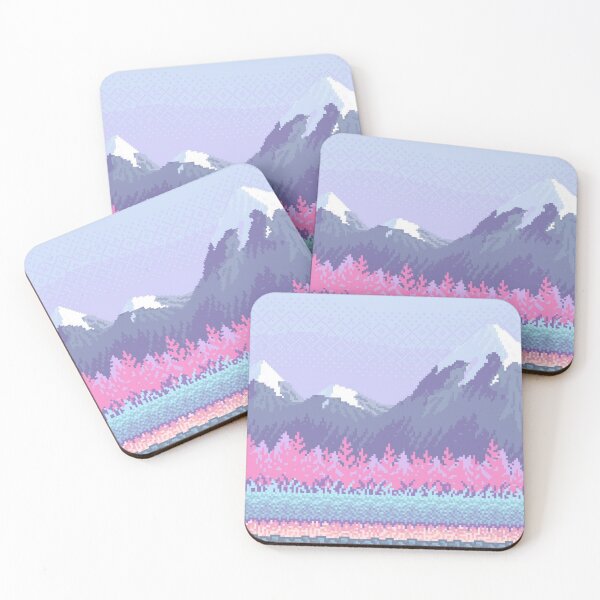 Item preview, Pixelated Pastel Mountains designed and sold by Memituss.