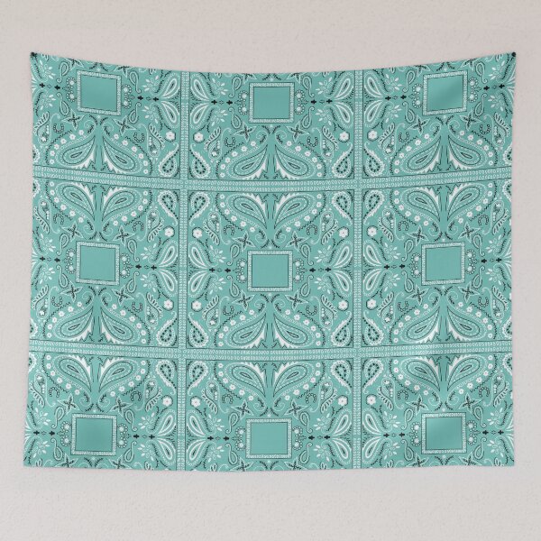 Item preview, Blue paisley bandana pattern designed and sold by AfricanDesign.