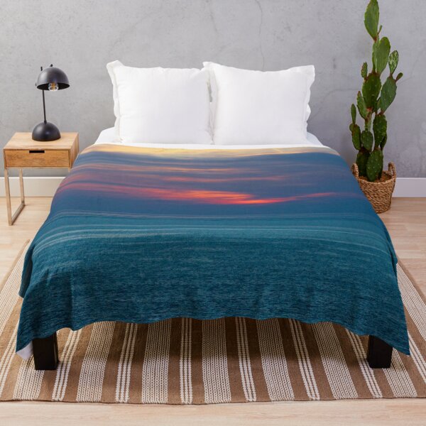 Item preview, Red Sunset Clouds Peaceful Sea Seascape Skyscape Coastal Panorama designed and sold by Anna Lemos.