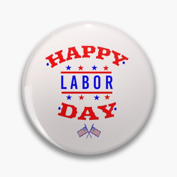 Item preview, Happy Labor Day with American Flags designed and sold by SharpThreadZ.