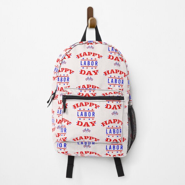 Item preview, Happy Labor Day with American Flags designed and sold by SharpThreadZ.