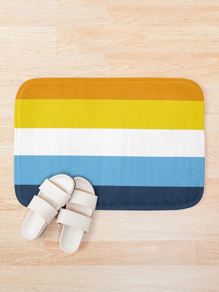 "Orange and blue aroace flag" Bath Mat for Sale by Aroaes Redbubble