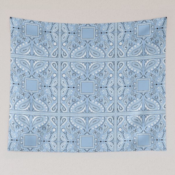 Item preview, Blue paisley bandana pattern designed and sold by AfricanDesign.