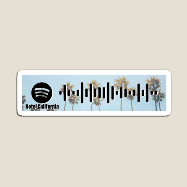 Hotel California - The Eagles - spotify code 3 Magnet