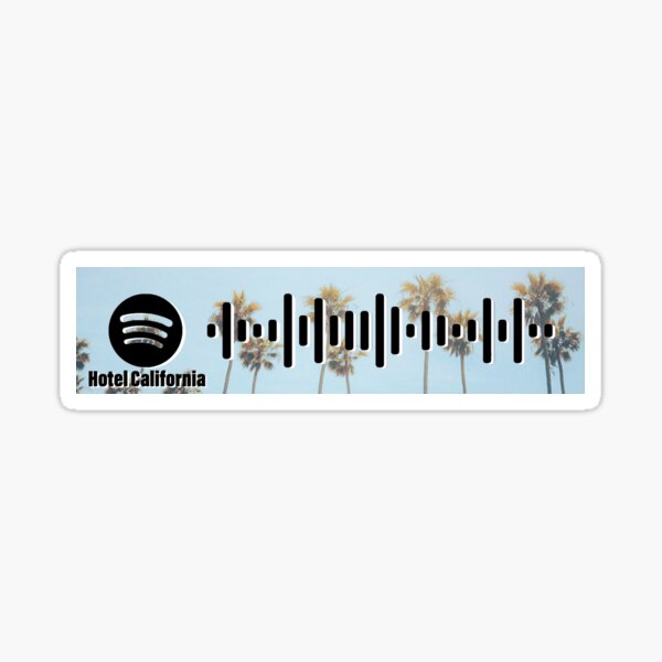 Hotel California - The Eagles - spotify code 3 Sticker
