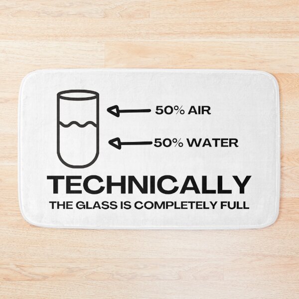 Item preview, Feelin Good Tees Technically The Glass is Completely Science Sarcasm Cool Humor designed and sold by CINE-STORE.