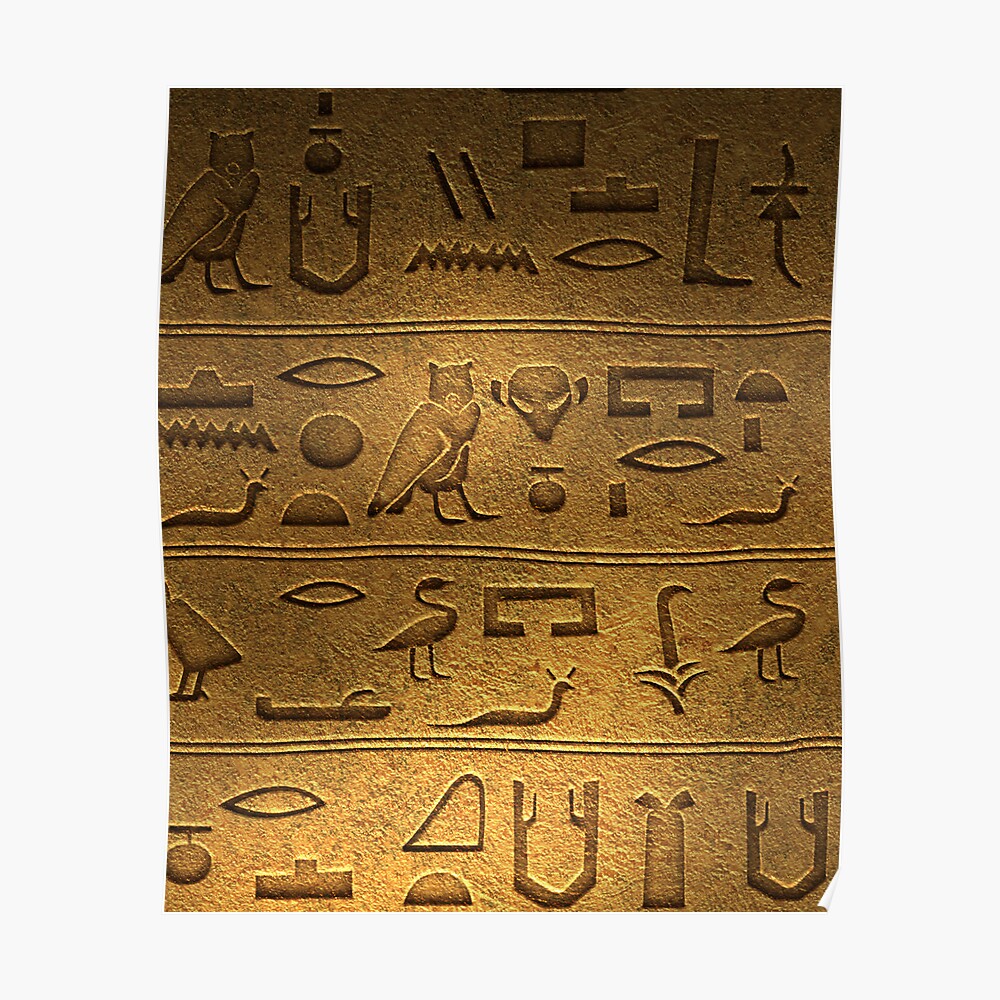 "Egypt Egyptian Hieroglyphics" Poster by Gotcha29 Redbubble