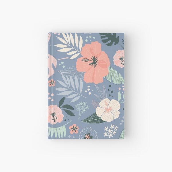 Tropical Holiday on Blue Hardcover Journal