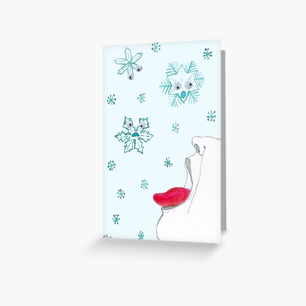 If All the Snowflakes Were Sentient and Terrifed... Greeting Card