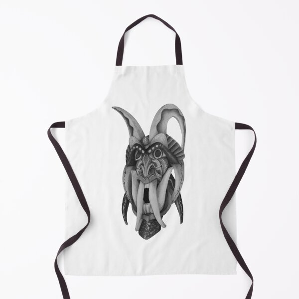 Item preview, Boruca Mask Pencil Drawing designed and sold by AntiqaStudio.