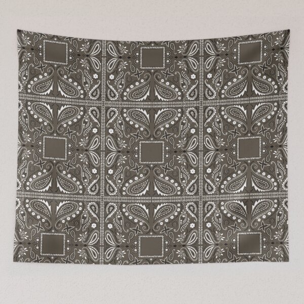Item preview, Gray paisley bandana pattern designed and sold by AfricanDesign.