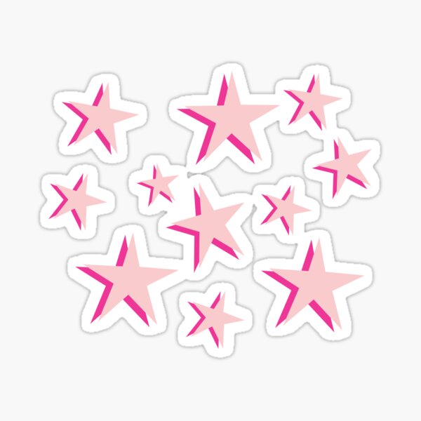 light pink stars Sticker for Sale by laineyrebecca