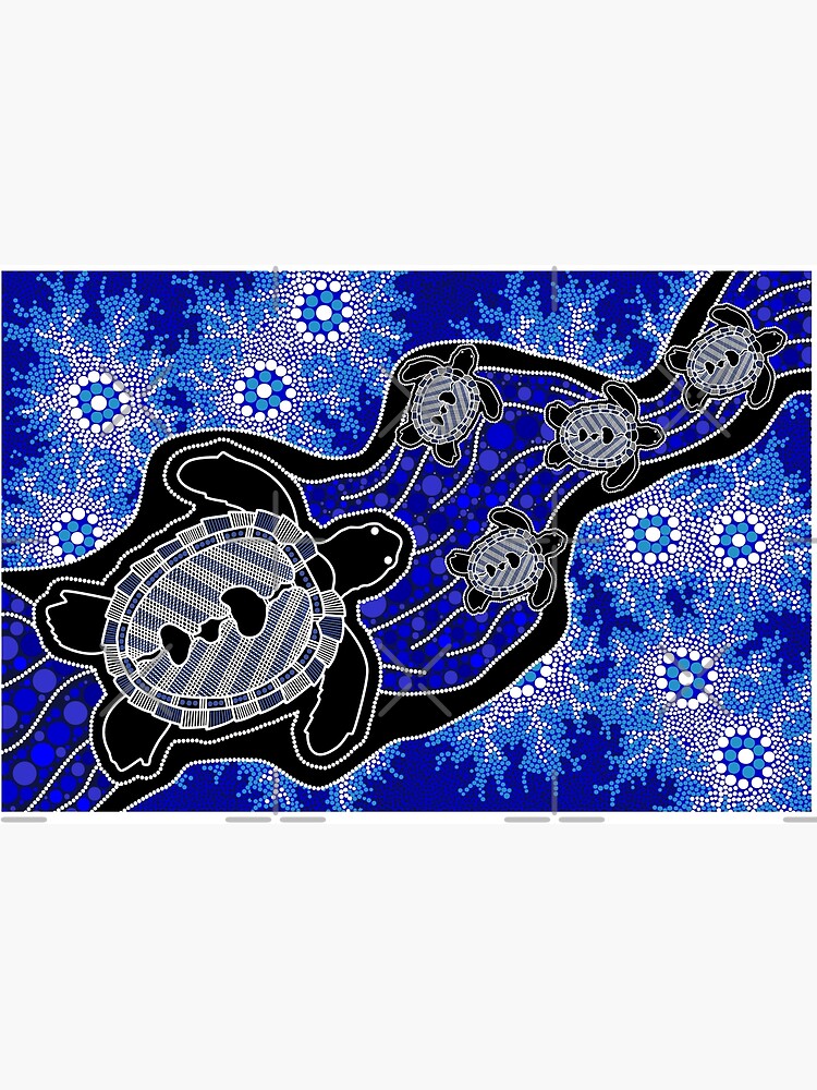 Thumbnail 3 of 3, Jigsaw Puzzle, Authentic Aboriginal Art - Baby Sea Turtles designed and sold by HogarthArts.