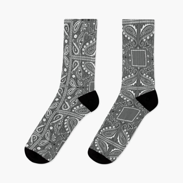 Item preview, Gray paisley bandana pattern designed and sold by AfricanDesign.