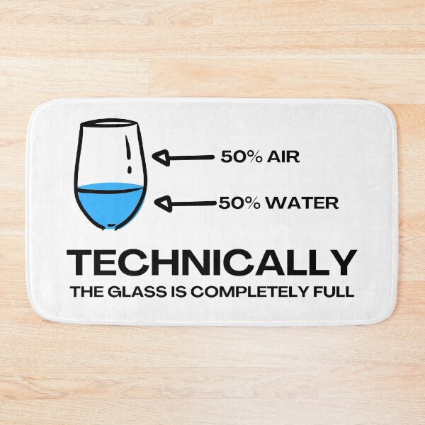 Item preview, Feelin Good Tees Technically The Glass is Completely Science Sarcasm Cool Humor designed and sold by CINE-STORE.