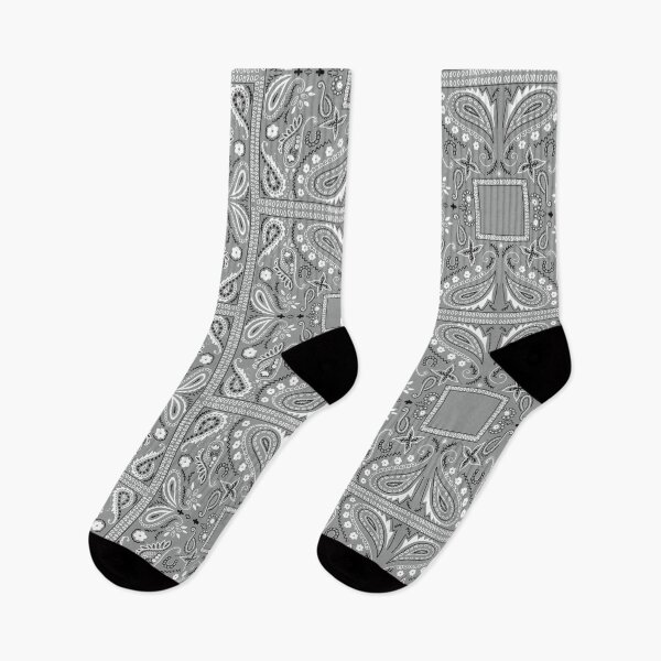 Item preview, Gray paisley bandana pattern designed and sold by AfricanDesign.