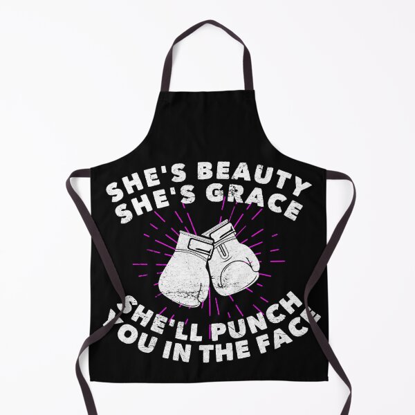 Item preview, Girls Boxing She's Beauty Grace Distressed Female Boxer designed and sold by Zeelicious Designs.