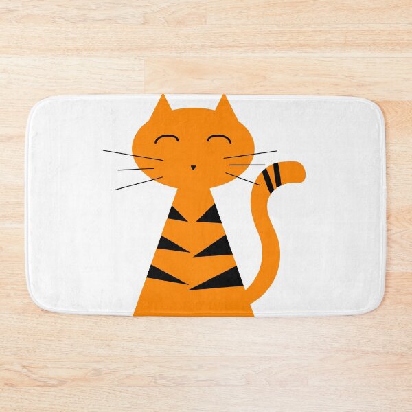 Item preview, Huge Smiling Face Ginger Cat with Black Triangle Mark designed and sold by Moyanana.