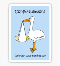Congratulations on Baby Naming Day (for a Boy). Sticker