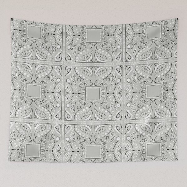 Item preview, Gray paisley bandana pattern designed and sold by AfricanDesign.