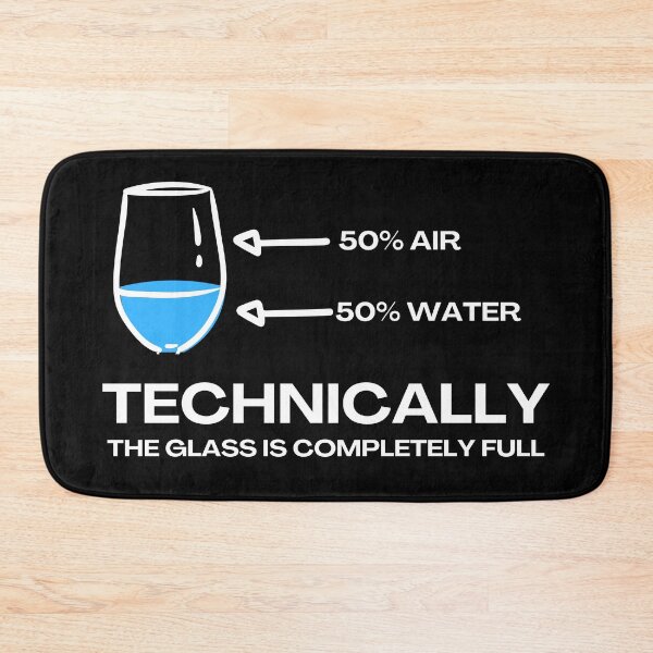 Item preview, Feelin Good Tees Technically The Glass is Completely Science Sarcasm Cool Humor designed and sold by CINE-STORE.