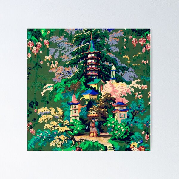 Item preview, Antique Chinoiserie Wallpaper designed and sold by Kristina  Sale.