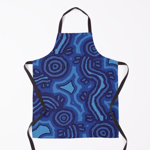 Item preview, Aboriginal Art - Blue Campsites designed and sold by HogarthArts.