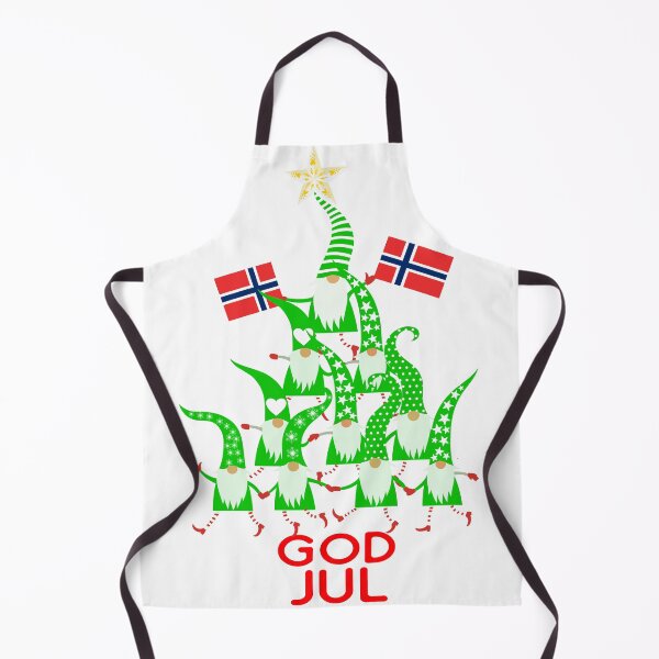Artikelvorschau, God Jul Nordic Gnomes Weihnachtsbaum Tomte Nisse Flags norwegische Flagge entworfen und verkauft von funnytshirtemp.
