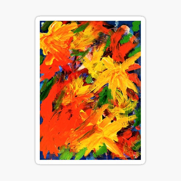 Lava Leaves Sticker