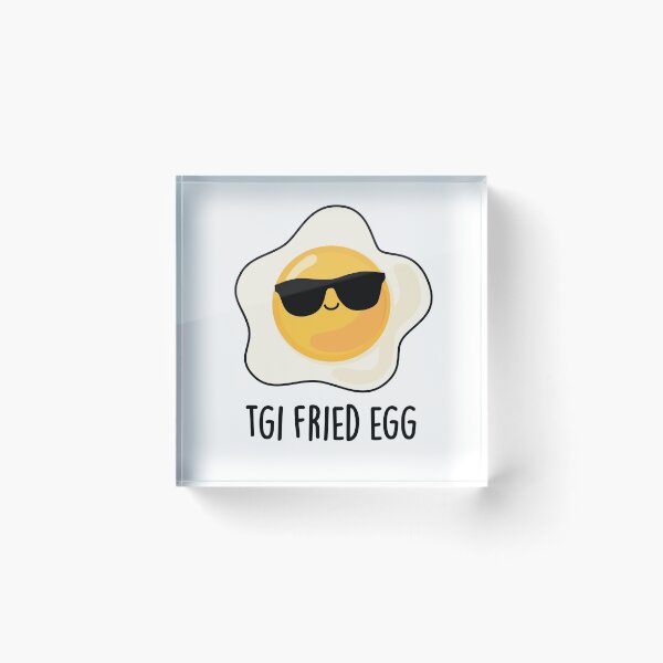 Item preview, TGI Fried Egg Funny Food Puns  designed and sold by punnybone.