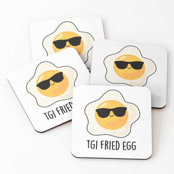 Item preview, TGI Fried Egg Funny Food Puns  designed and sold by punnybone.