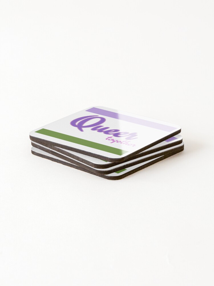 Thumbnail 4 of 5, Coasters (Set of 4), Queer Together designed and sold by somebasic.